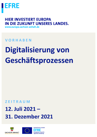 EFRE – Hier investiert Europa EFRE Vorhaben